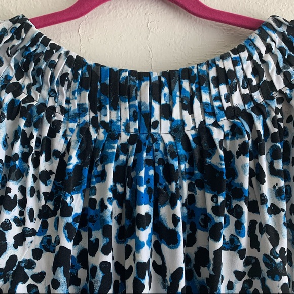 Style & Co. Animal Print Style Top-Med, Blue/White - Picture 5 of 8